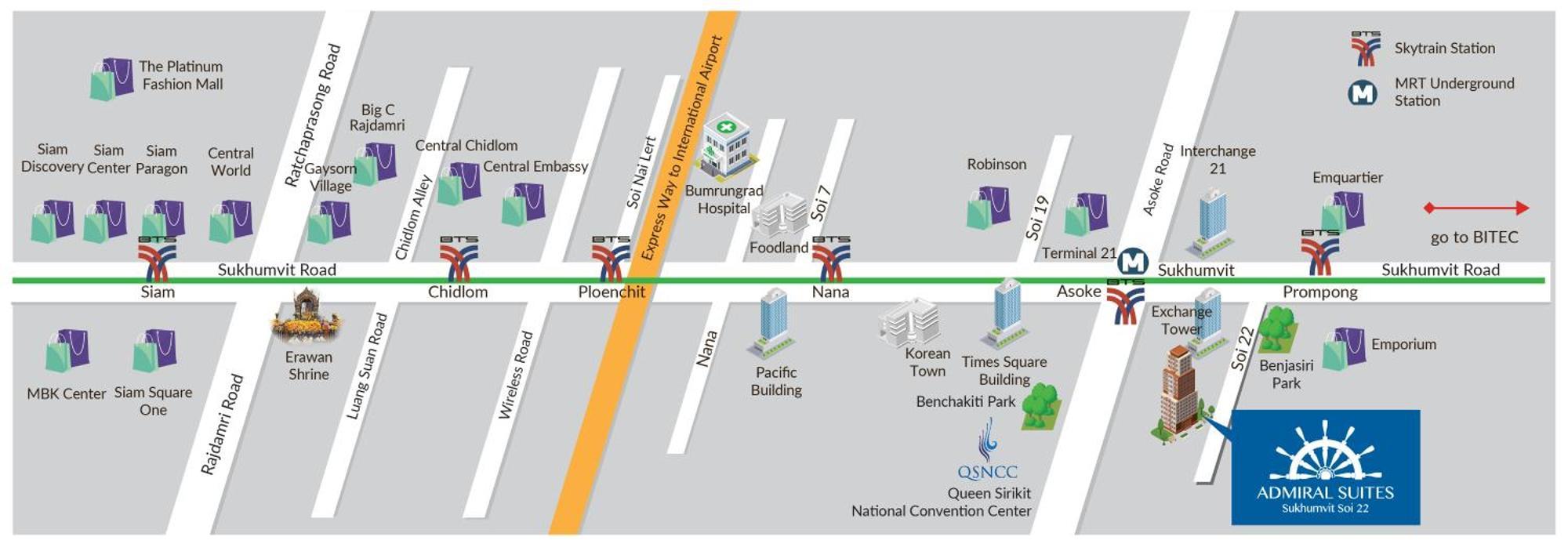 Admiral Suites Bangkok Eksteriør bilde